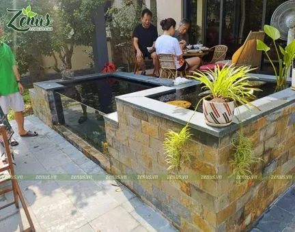 Thi Công Hồ Koi Hiện Đại KĐT Sunny Garden 