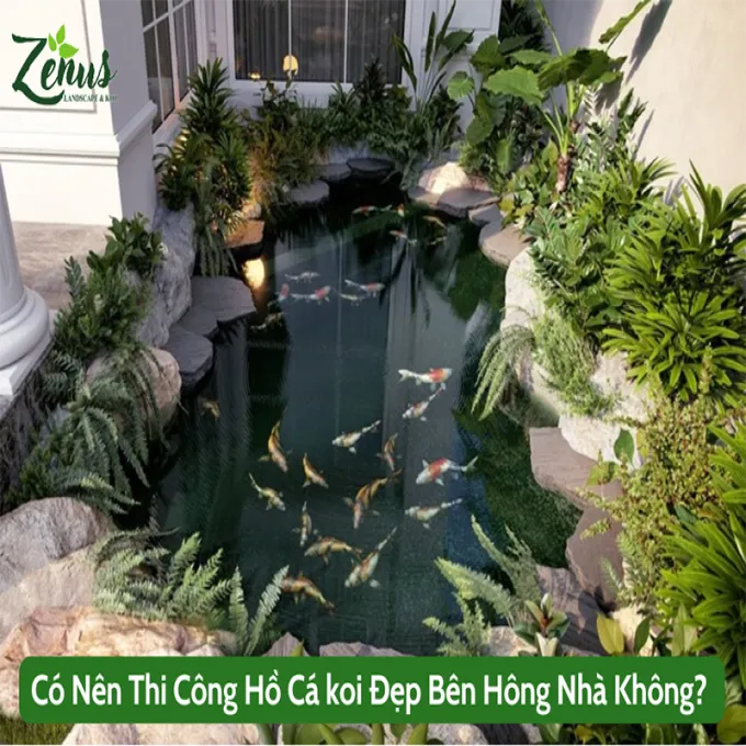 Có Nên Thi Công Hồ Cá koi Đẹp Bên Hông Nhà Không?