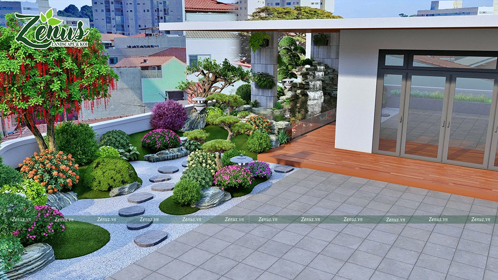 Thiết kế thi c&ocirc;ng vườn Nhật Bắc Giang