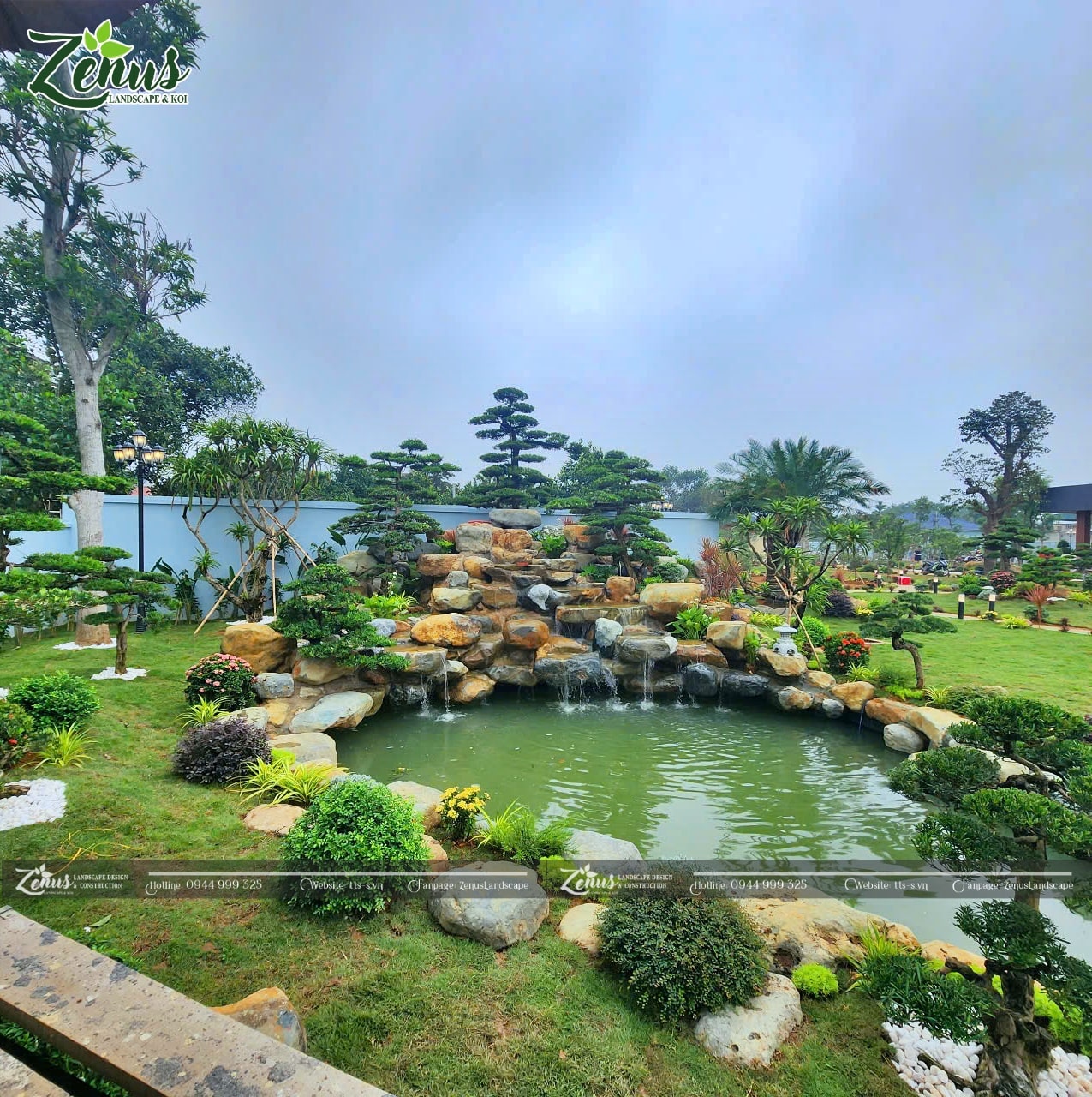 Thi công sân vườn hồ koi Sóc Sơn