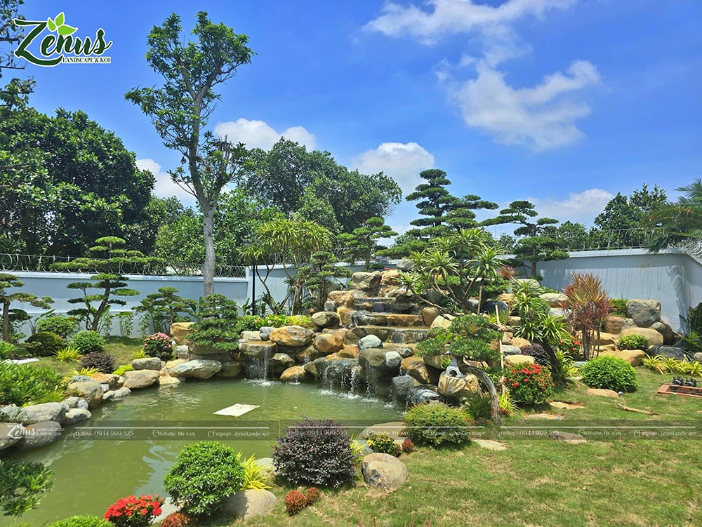 Thi công hồ koi sân vườn Sóc Sơn