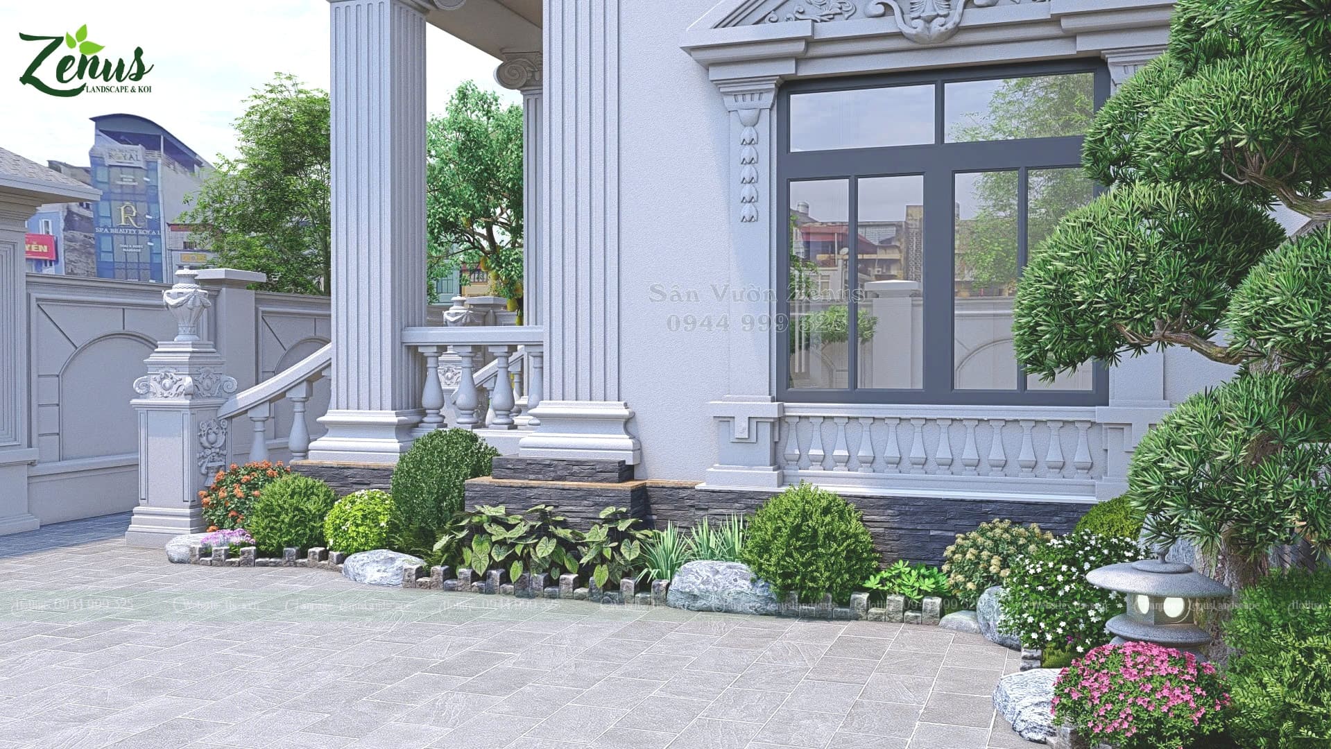 Thiết kế thi c&ocirc;ng s&acirc;n vườn biệt thự Hải Dương 