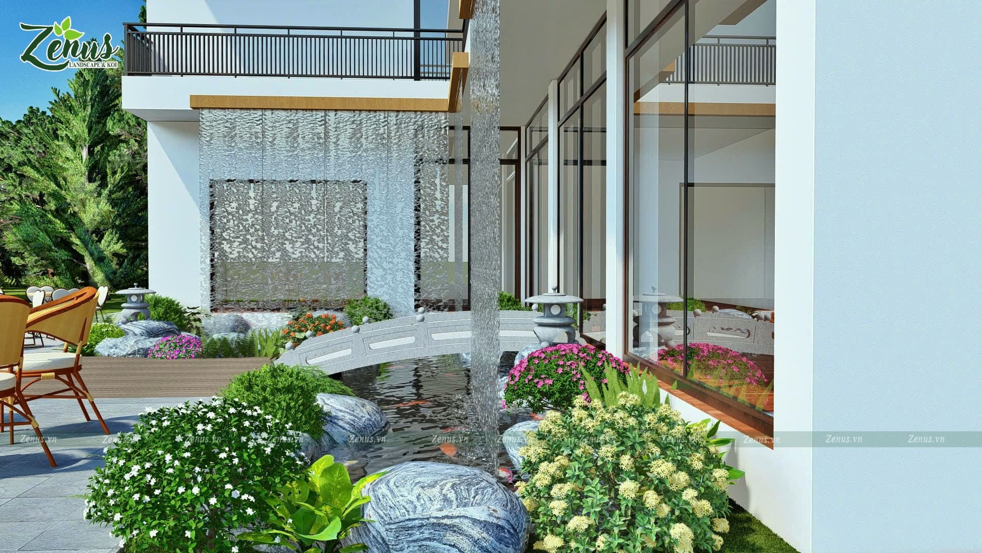 Thiết kế thi c&ocirc;ng Cafe Koi Nghệ An
