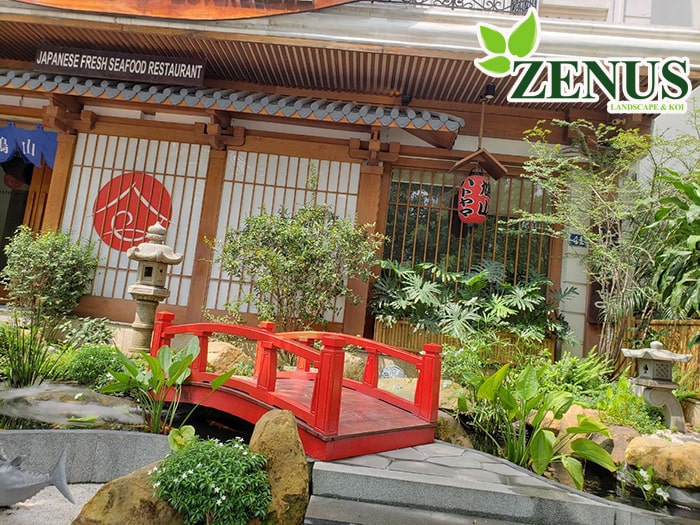 Thi công cảnh quan vườn Nhật nhà hàng Hatoyama, Nguyễn Chánh