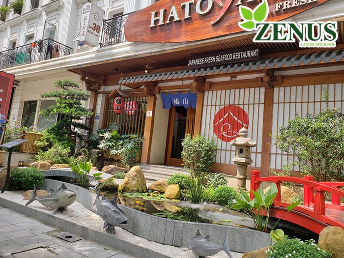 Thi công cảnh quan vườn Nhật nhà hàng Hatoyama, Nguyễn Chánh