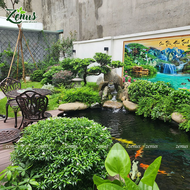 Zenus Landscape đơn vị thi công hồ cá koi Hai Bà Trưng đẹp