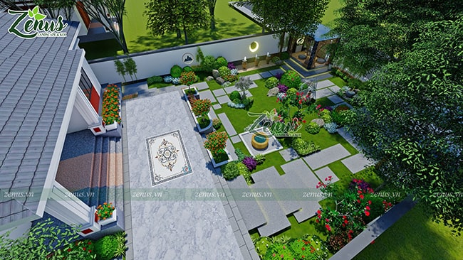 Thiết kế thi công sân vườn biệt thự Phú Thọ