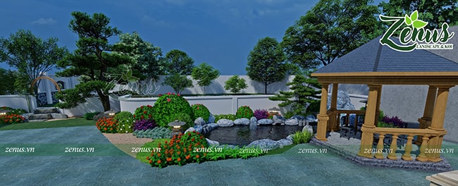 Thiết kế thi công sân vườn biệt thự Bắc Giang