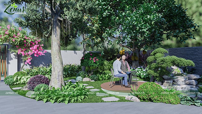 Thiết kế 3D cảnh quan vườn Nhật Hà Nam