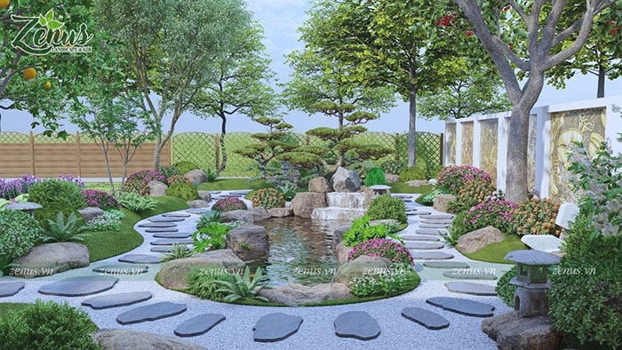 Thiết kế thi công sân vườn biệt thự Tuyên Quang