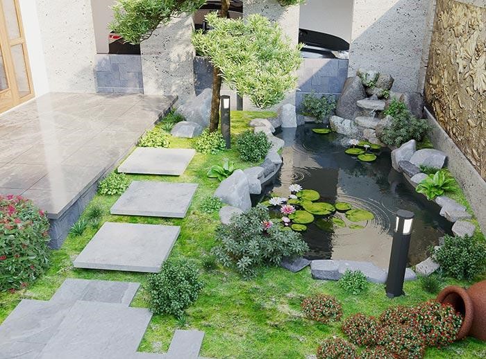 Thiết kế thi công sân vườn hiện đại đẹp
