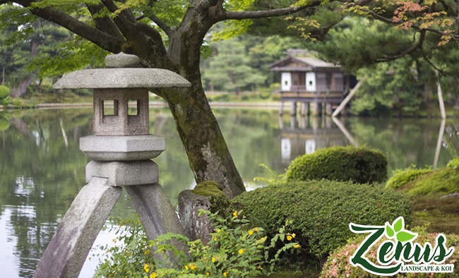 Đèn đá sân vườn kiểu kanazawa Nhật Bản