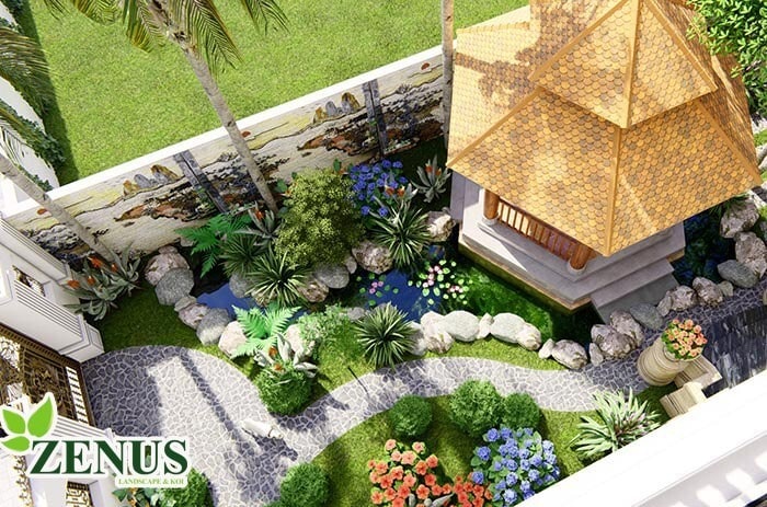 mẫu thiết kế sân vườn biệt thự đẹp Quảng Ninh