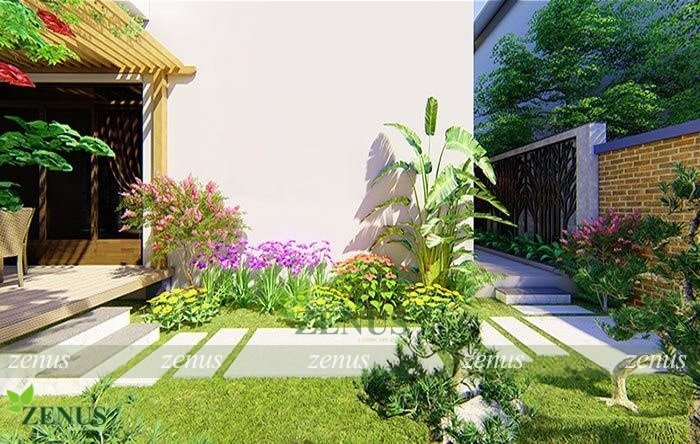Mẫu tiểu cảnh sân vườn trong nhà Hà Nội