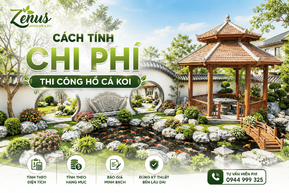 Thiết kế thi công hồ cá Koi Nhật Bản
