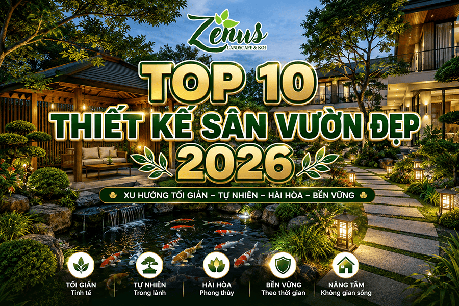 Thiết kế thi công sân vườn Biệt thự đẹp